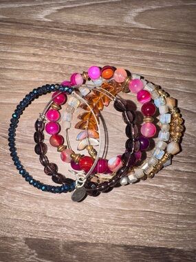 Alex & Ani Beaded Bracelets (5 total)